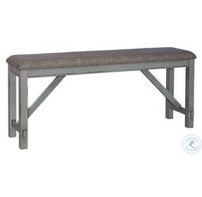 Newport Smokey Gray And Carbon Gray Counter Height Dining Bench