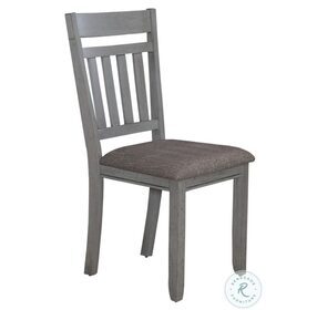 Newport Smokey Gray And Carbon Gray Splat Back Side Chair Set of 2