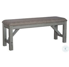 Newport Smokey Gray And Carbon Gray Dining Bench