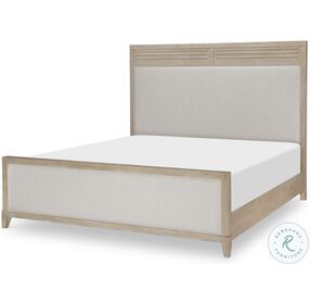 Edgewater Soft Sand King Upholstered Panel Bed