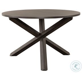 Anglewood Dark Umber Brown Single Pedestal Dining Table