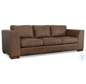Hawkins Brown Leather Sofa