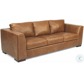 Hawkins Russet Leather Sofa