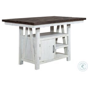 Farmhouse Two Tone White Gathering Height Dining Table