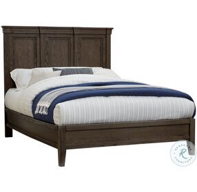 Passageways Charleston Brown King Mansion Panel Bed With Low Profile Footboard