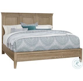 Passageways Deep Sand Queen Mansion Panel Bed With Low Profile Footboard
