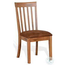 Sedona Rustic Oak Upholstered Seat Side Chair Set of 2