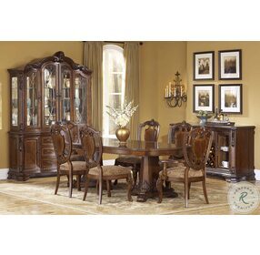 Old World Double Pedestal Extendable Dining Room Set