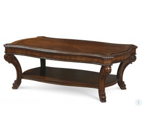 Old World Rich and warm Pomegranate Rectangle Cocktail Table