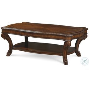 Old World Rich and warm Pomegranate Rectangle Cocktail Table