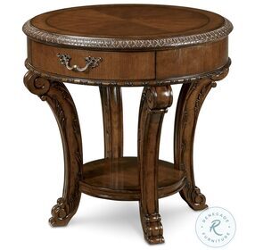 Old World Round End Table