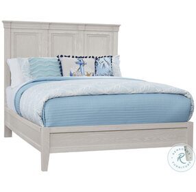 Passageways Oyster Grey Queen Mansion Panel Bed With Low Profile Footboard