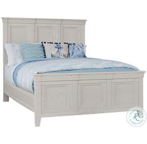 Passageways Oyster Grey Queen Mansion Panel Bed With Mansion Footboard