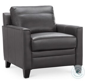 Fletcher Charcoal Leather Chair