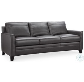 Fletcher Charcoal Leather Sofa