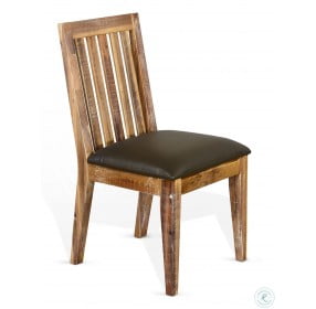 Havana Rustic Acacia Slat Back Side Chair Set of 2