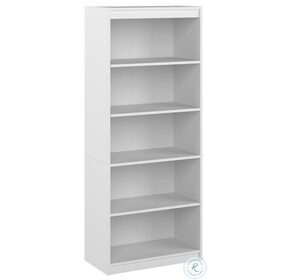 Logan Pure White 30" 5 Shelf Bookcase