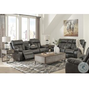 Willamen Quarry Reclining Living Room Set with Drop Down Table