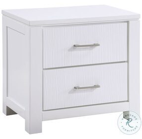 Prism White Nightstand