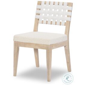 Biscayne Cream Woven Strap Back Side Chair Set Of 2