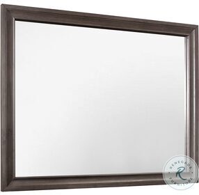 Luster Gray And Silver Glitter Mirror