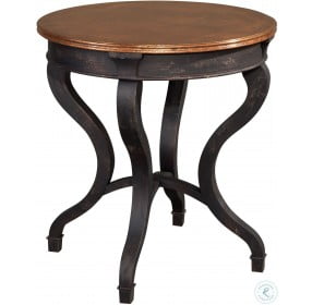 Hammered Copper Round Lamp Table