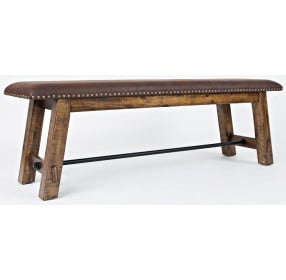 Cannon Valley Brown Upholstered Bench