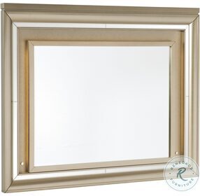 Loudon Champagne Beige Metallic Mirror With LED Lighting