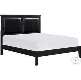 Seabright Black Queen Panel Bed