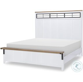 Franklin White Two Tone California King Panel Bed