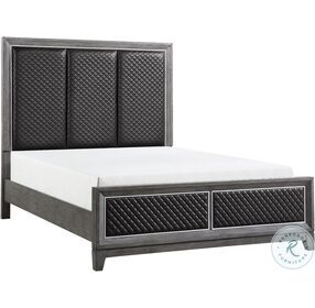 West End Wire Brushed Gray King Panel Bed