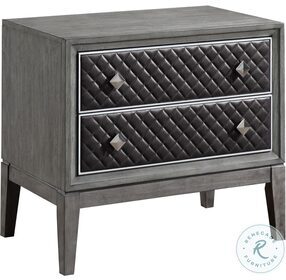 West End Wire Brushed Gray Nightstand