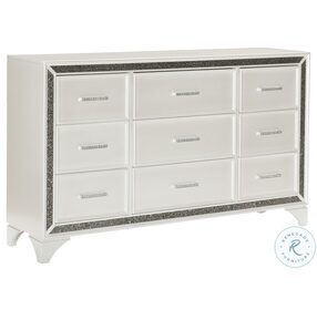 Salon Pearl White Metallic Dresser
