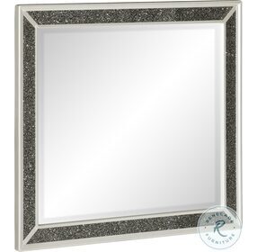 Salon Pearl White Metallic Mirror