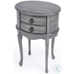 Whitley Grey Oval Side Table