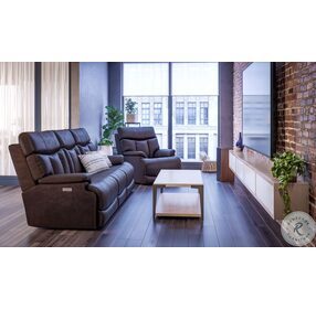 Clive 1594 Brown Power Reclining Living Room Set With Power Headrest And Lumbar