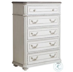 Willowick Antique White And Brown Cherry Chest