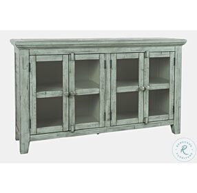 Rustic Shores Surfside Distressed Blue 54" Accent Cabinet