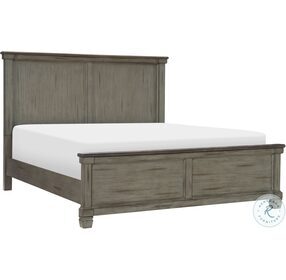 Weaver Coffee And Antique Gray California King Panel Bed