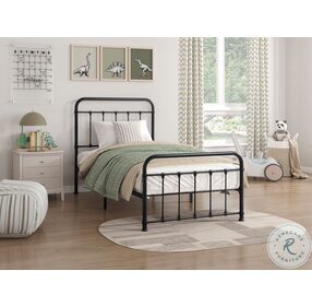 Fawn Black Youth Metal Bedroom Set