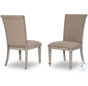 Sorona Beige Upholstered Side Chair Set Of 2