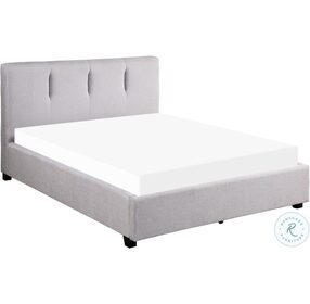 Aitana Gray Queen Upholstered Platform Bed
