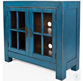 Aquitaine Azure Blue 2 Door Accent Cabinet