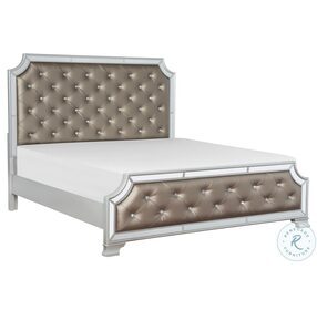 Avondale Silver Cal. King Upholstered Panel Bed