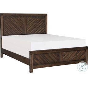 Parnell Distressed Espresso King Panel Bed