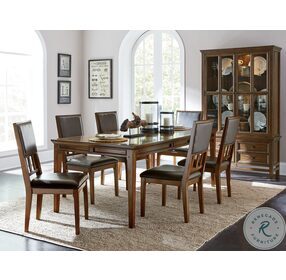 Frazier Brown Cherry Extendable Dining Room Set