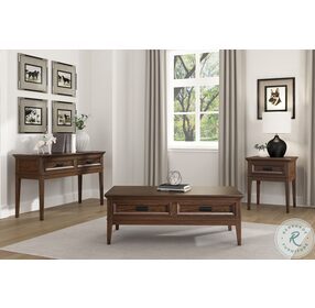 Frazier Brown Cherry Occasional Table Set