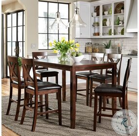 Thornton Russet 7 Piece Counter Height Dining Room Set
