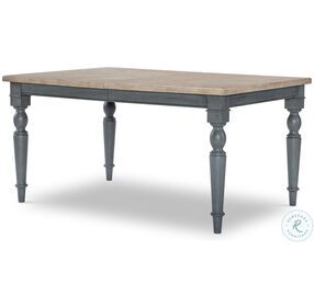 Easton Hills Distressed Denim And Stone Washed Expandable Dining Table