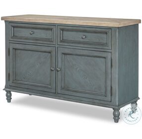 Easton Hills Distressed Denim And Stone Washed Credenza